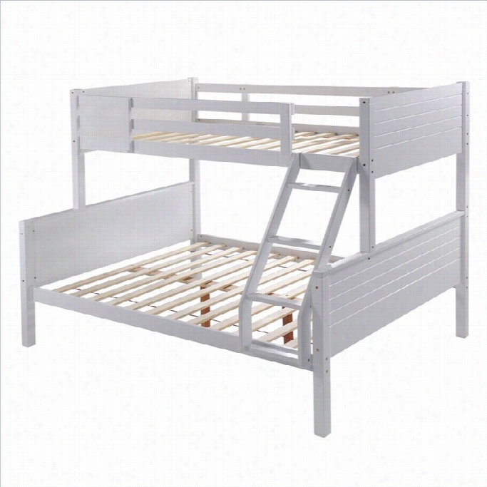 Sonax Corliving Ashlandd Twin-over-full Array Bunk Bed In Snow White