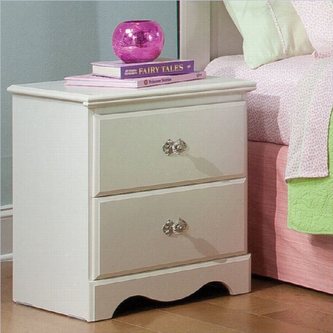 Standard Furniture Dphne 2 Drawer Nightstand In White Finish