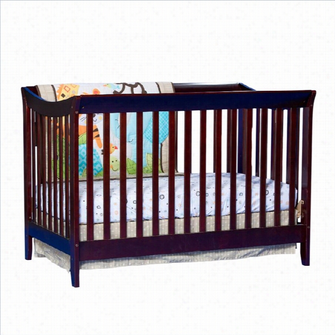 Stork Craft Giovanna 2-in-1 Fixed Side Convertible Crib In Cherry