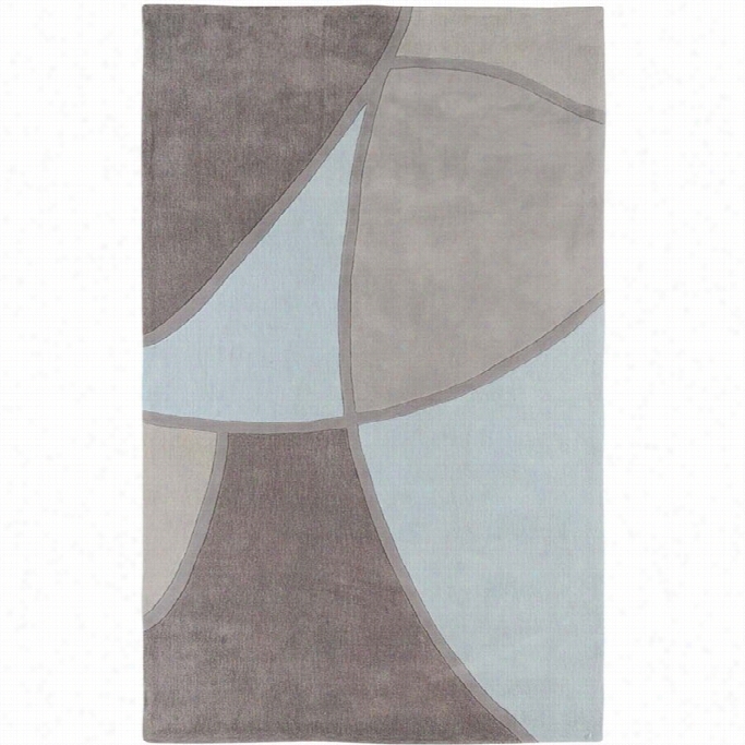 Suurya Cosmopolitan 2' X 3' Hand Tufted Wool  Rug In Blue Gray