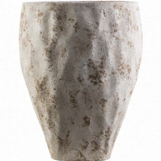 Su Rya Dune 20.1 X 15.8 Ceramic Pot In Olive