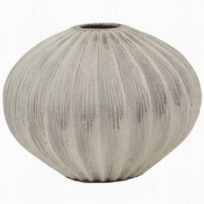 Surya Natural 7.9 X 9.8 Ceramic Vase In Taupe