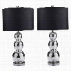 Abbyson Living Dara Mercury Glass Table Lamp in Silver (Set of 2)