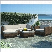 Corliving Park Terrace 6 Piece Sectional Patio Set in Coral Sand