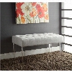 Linon Ella Living Room Bench in White