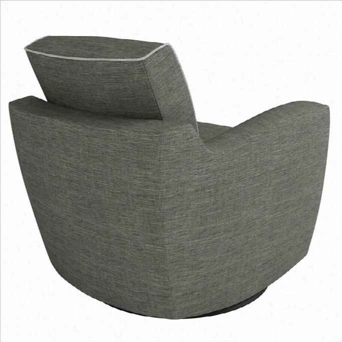 Ultramotion By Dutailier Mocha Upholstered Swivel Lider In Dolphin Grye