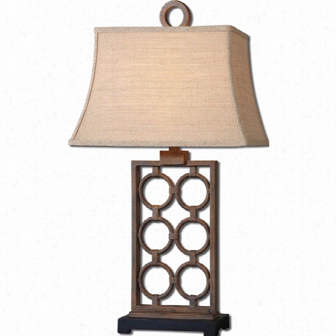Uttermost Dardenne Hand Forged Metal Table Lamp In Rust Bronze