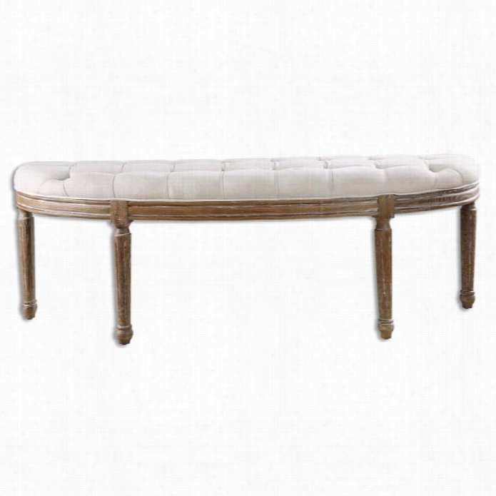 Uttermost Leggett Utted White Bench