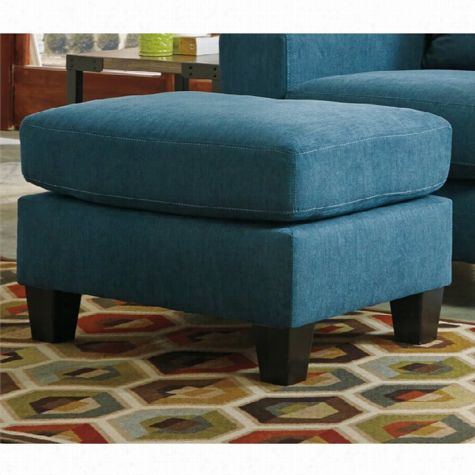 Ashley Sagen Fabric Ottoman N Teal