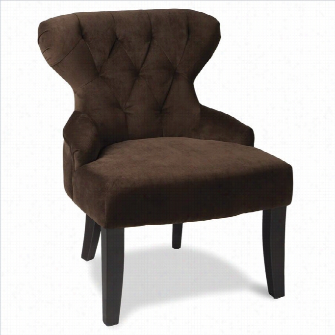 Aevnue Six Curves Tufted Hourglass Chair In Brown