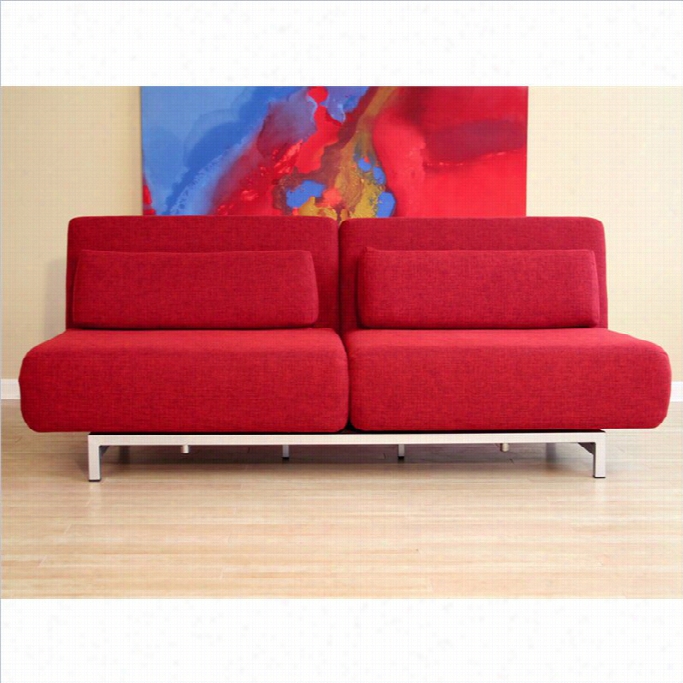 Baxton Studio 2 Seat Sofa Chair In Red