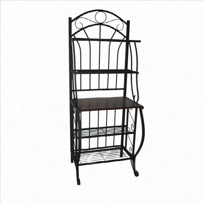 Boraam Valecia 4 Shelf Baker's Rack In Black