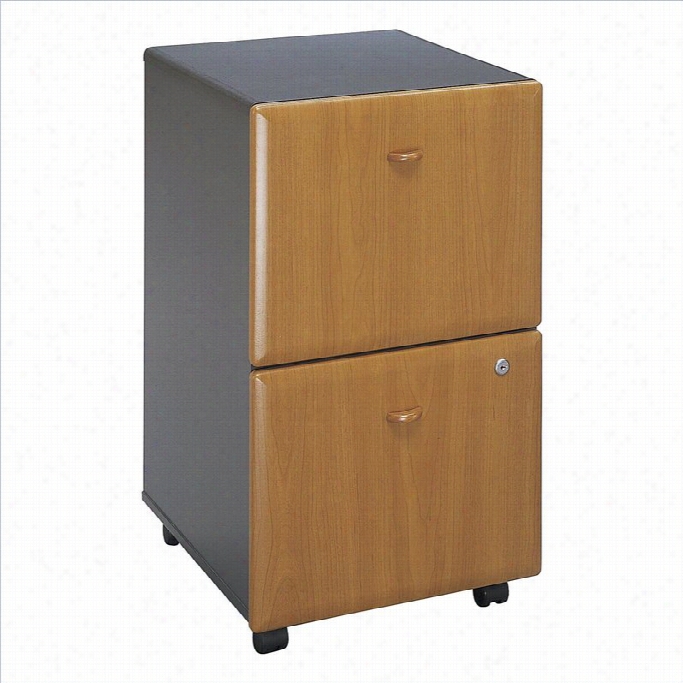 Bush Bbf Series A Dwr Mobile Pedesttal In Natura Cherry