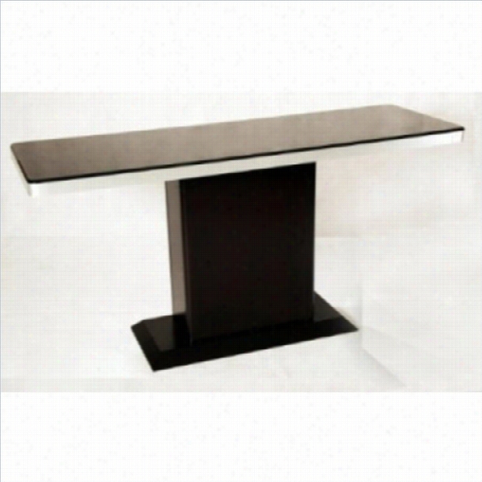 Chintaly Monique Sofa Table In Black And Merlot
