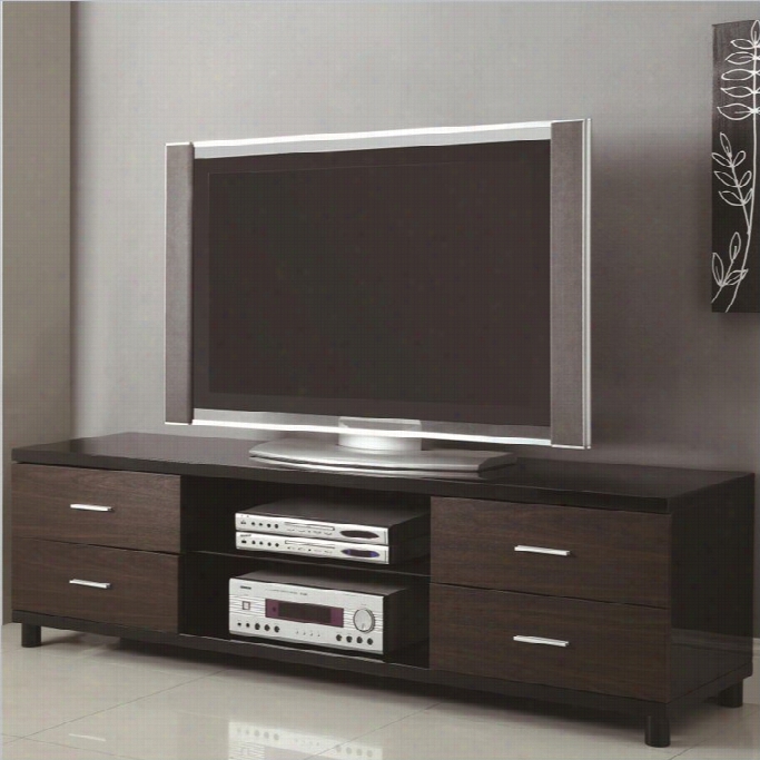 Coa Ster 71 4 Drawer Two Tone Tv Stand In Black