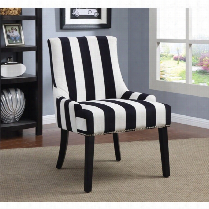 Co Aster Armless Upholsered Accent Chairman In Black And White