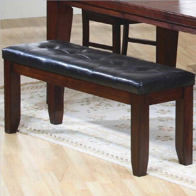 Coaster Imperial Dining Height Upholstered Bench  In Rustic Oakfinish