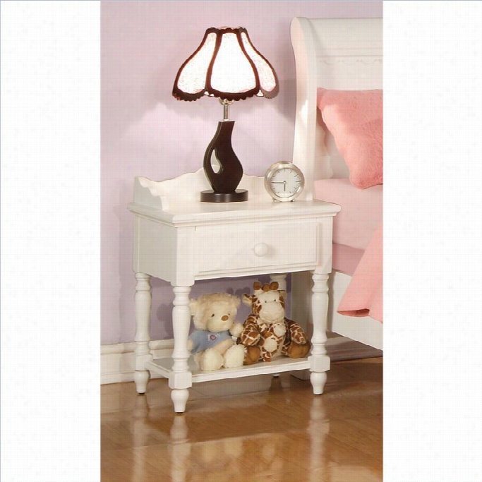 Coaster Pepper Night Stand In White