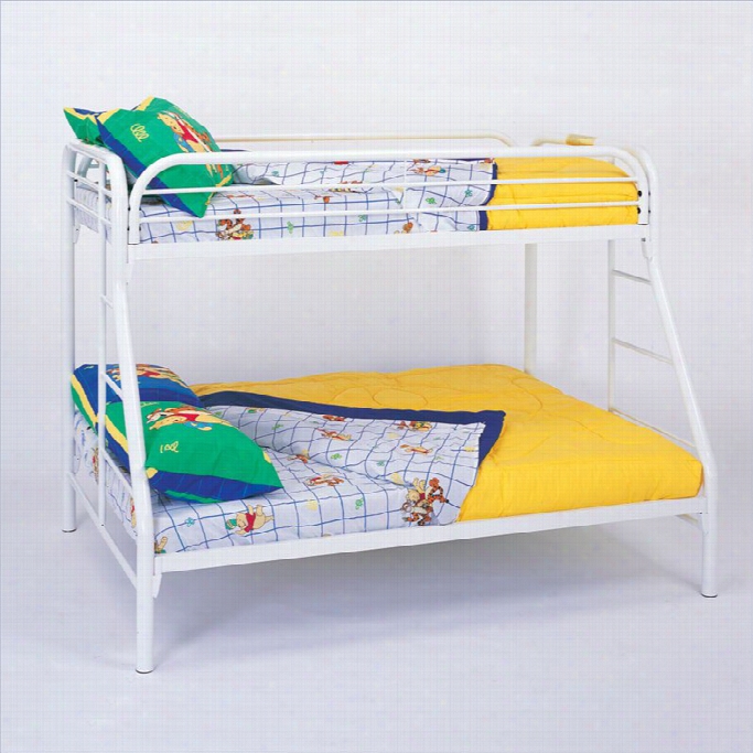 Coaster Tracey Twin Over Full Metal Bunk Bed In W Hite Finish