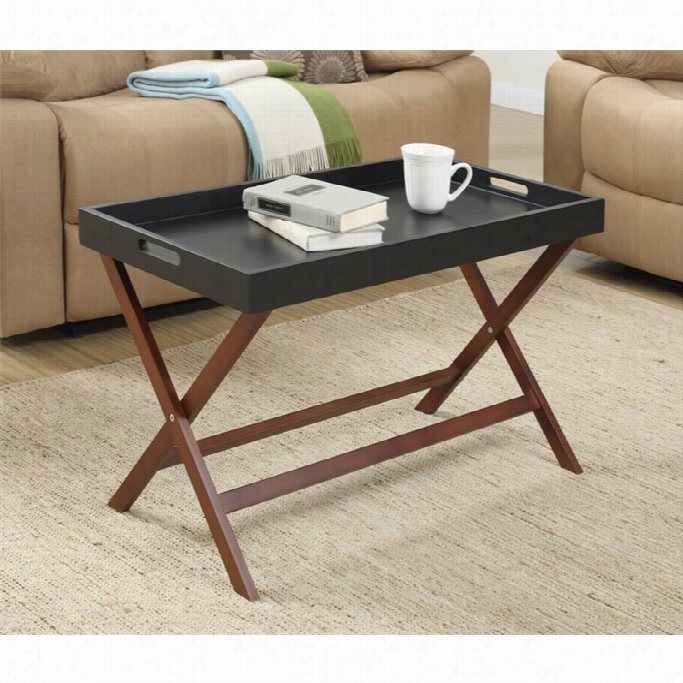 Convenience C Oncepts Designs2go Baja Coffee  Table With Tray In Blaack