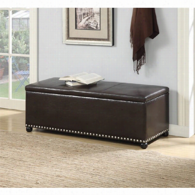 Convenience Cncepts Designs4comfort Park Er Ottoman Bench In Espdesso
