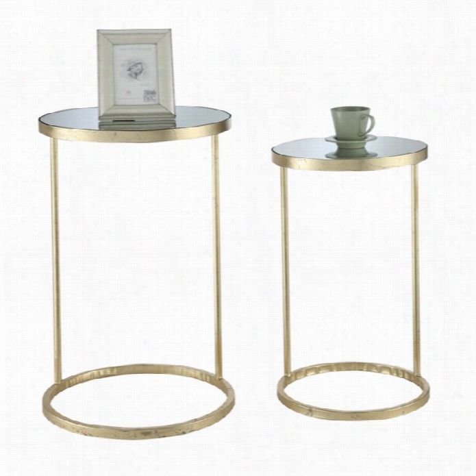 C Onvenience Confepts Gold Coast Nesting Mirror End Tables In Gold