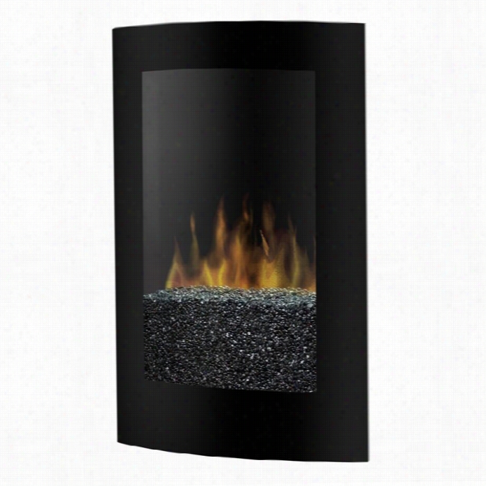 Dimplex Electraflame Curved Recessed Wall Mount Electric Fireplacw In Black Finish