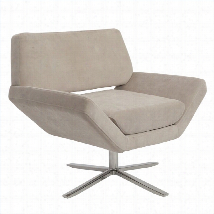 Eurostyle Carlotta Fabric Lounge Chair In Imbrown