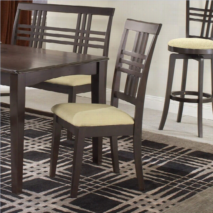 Hillsdale Tiburon Fabric Dining Chair In Espresso (set Of 2)