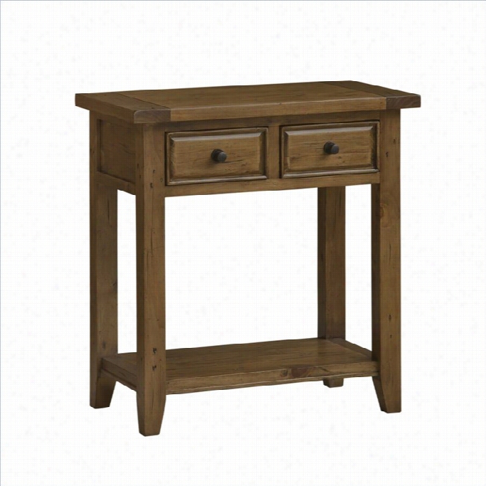 Hilllsdale Tuscan Retreat 2 Drawer Console Table In Antique Pine