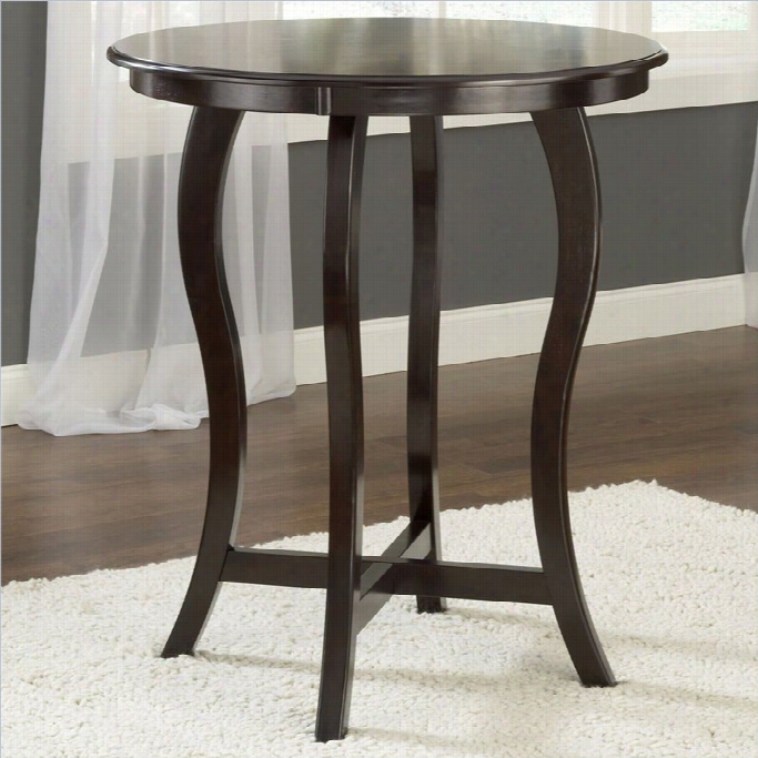 Hillsdale Wilmington Round Bar Height Table In Cappuccino