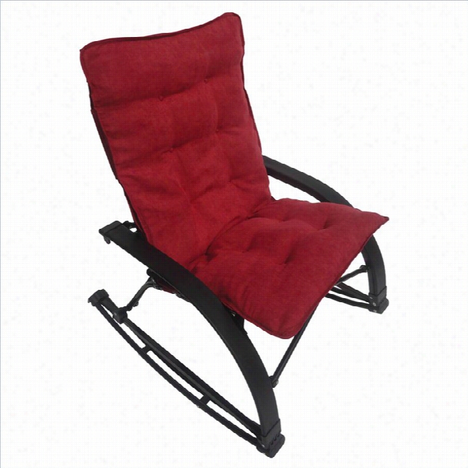 International Caravan Wembley Folding Rocking Chair In Cardinal Red