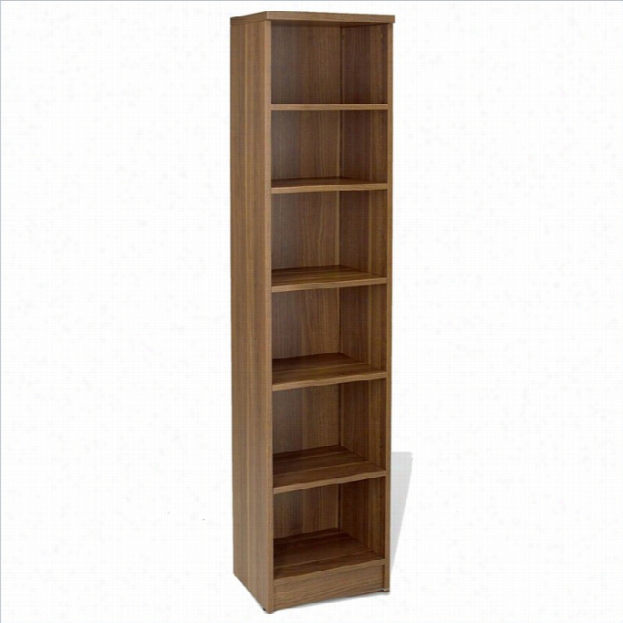 Jesper Office 100 Collection Narrow Bookcase In Walnut