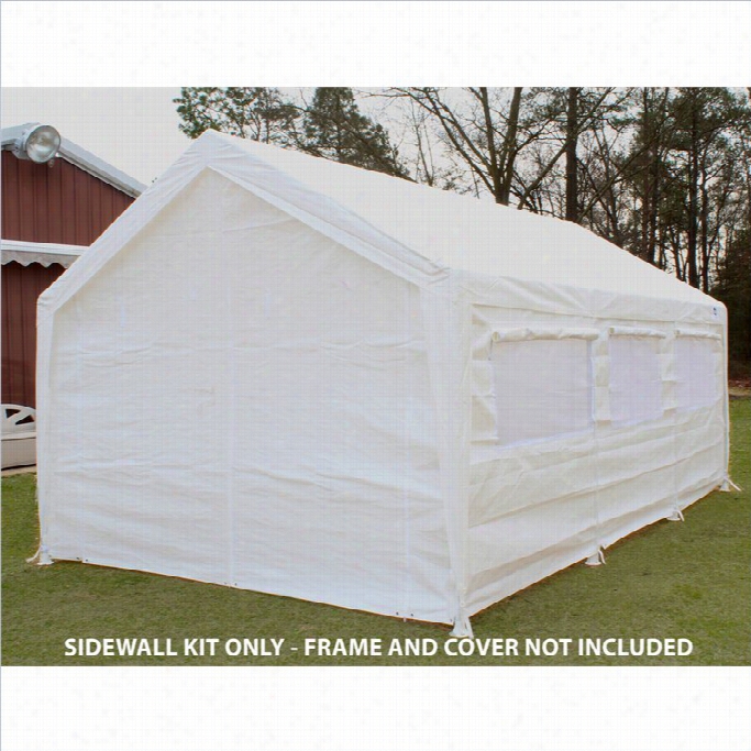 King Awning  10' X 20'  Canopy Sidewall Kit With Flaps And Bg Screen