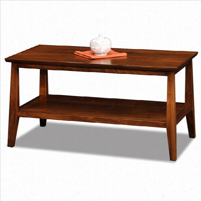 Leik Delton Small Solid Wood Coffee Table In Sienna