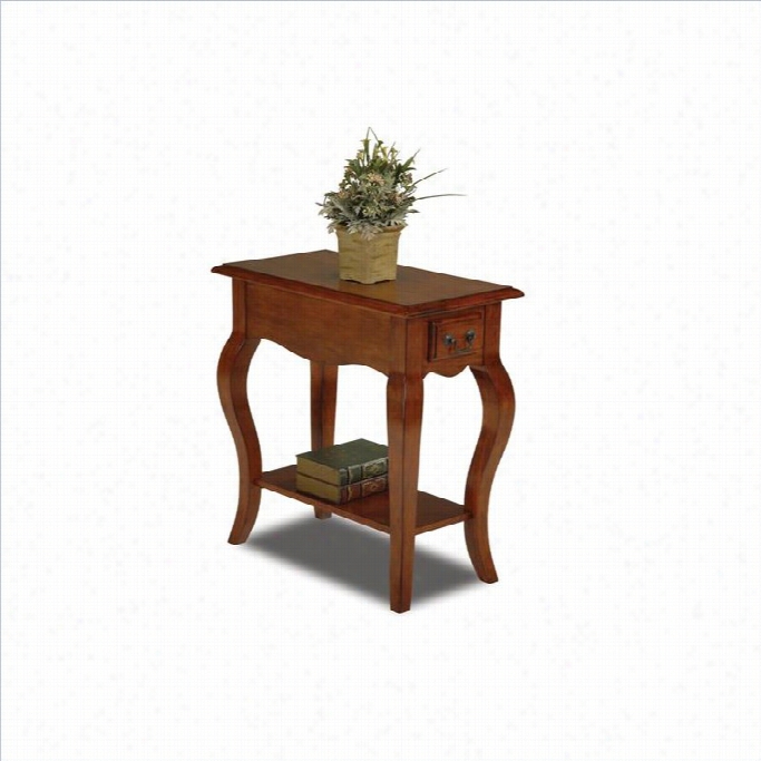 Leick Furniturre Chairside End Table In Bdown Cherry Finish