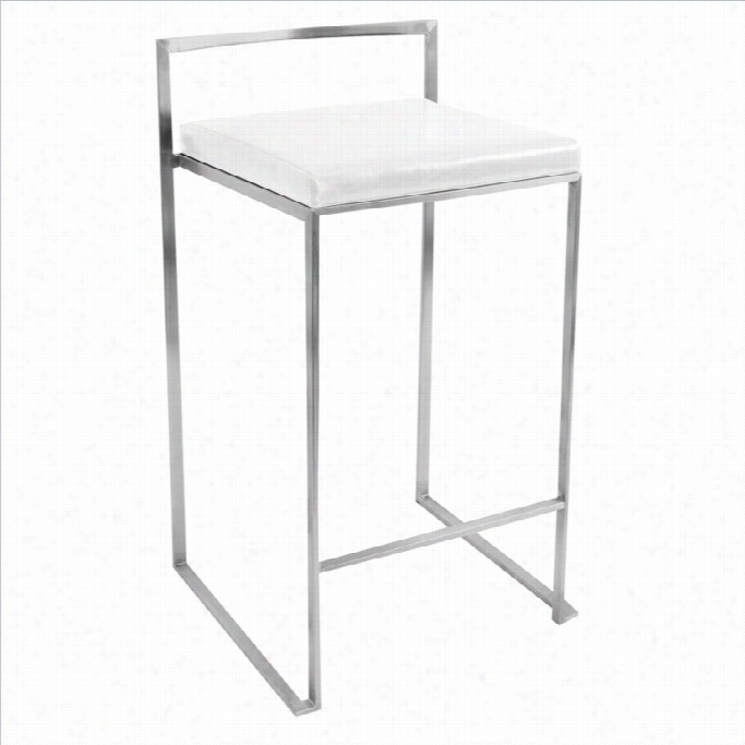 Lumisourrce Fuji 27 Counter Stool In White