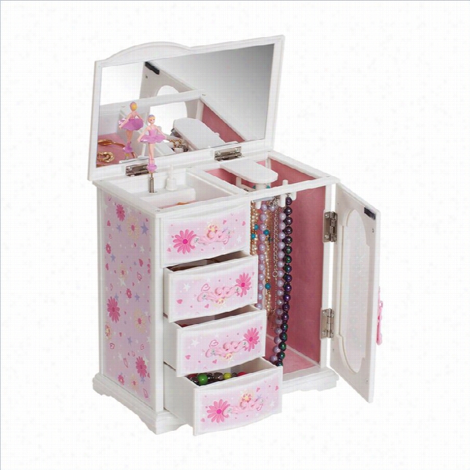 Melw And Co. Hya Cinth Girls' Upright Musical Balleina Jewel Ry Box