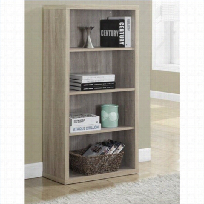 Monarch 48 Bookcase With Adjustable Shrlves In Natural