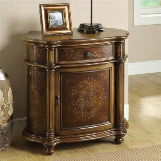 Monarch Trraditional Bombay Accent Chest In Buoyant Brown With 1 Drawer