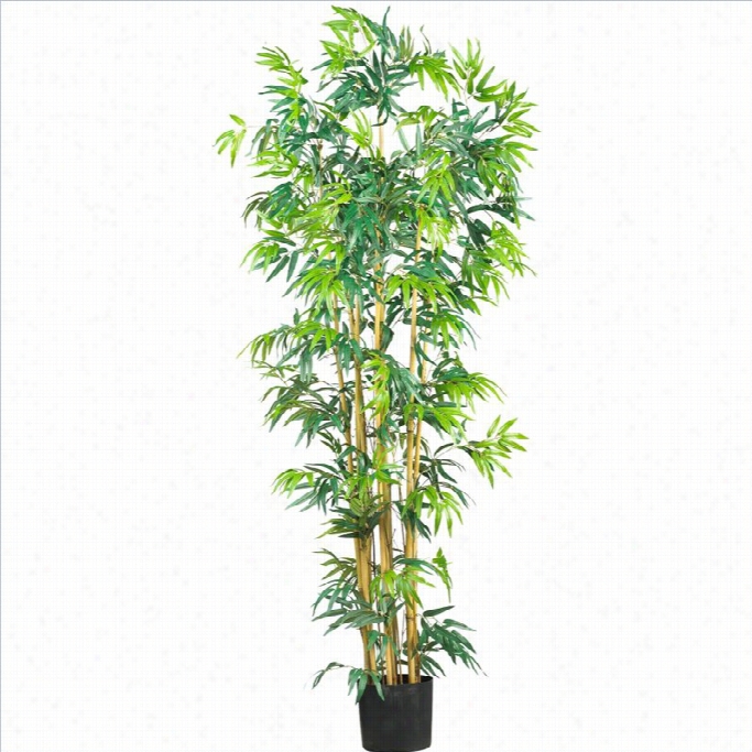 Nearly Natural 6' Bambusa Bamboo Silk Tree In Greeh