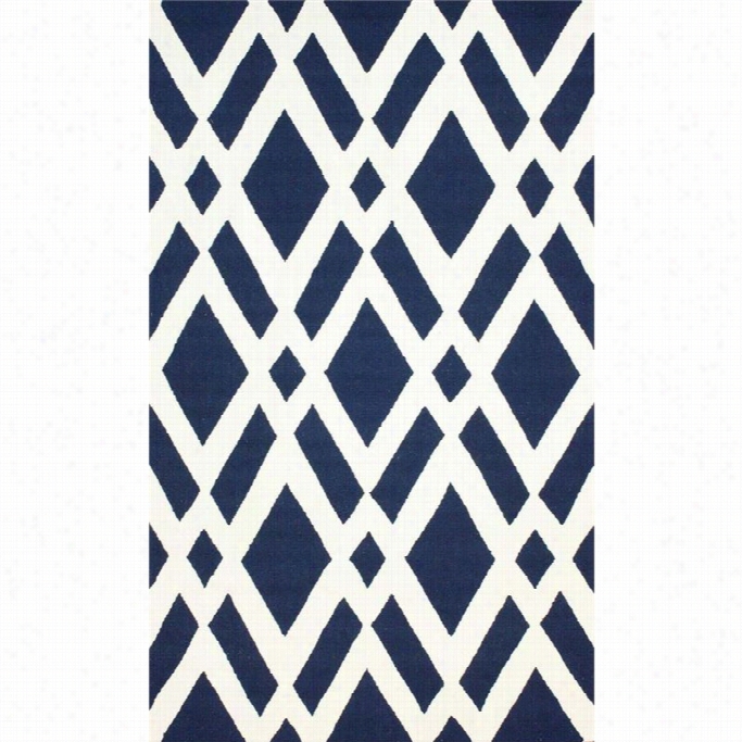 Nuloom 7' 6 X 9' 6 Hand Hooked J Ay R Ug In Navy