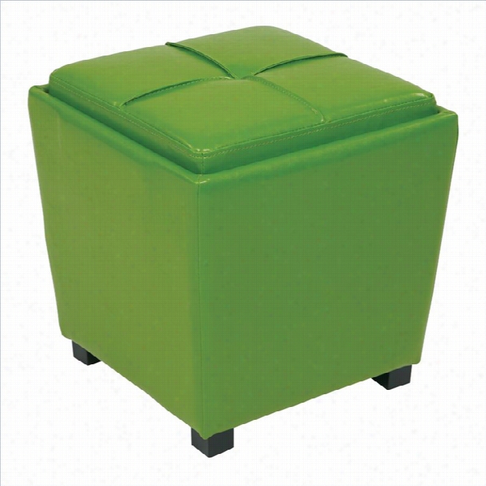 Office Asterisk Metro 2 Ppiece Vinyl Ottoman Set In Green