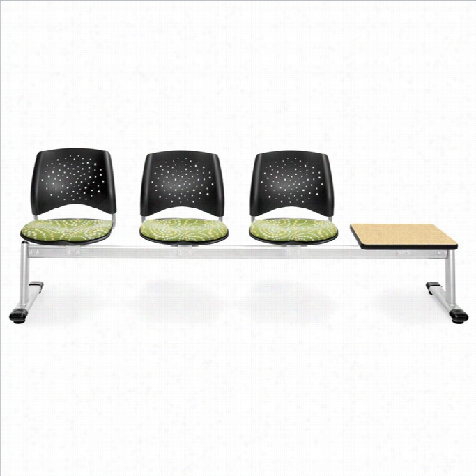 Ofm Idiom 3 Seats And Table In Greennthumb And Oak