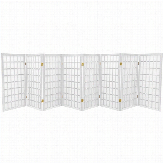 Oriental Furniture 3 ' Tall Window 8 Pane Shoji Screen In White