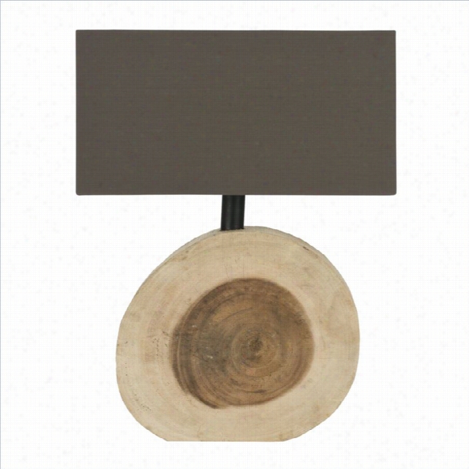 Safavieh Fforester Wood Lamp In Brown