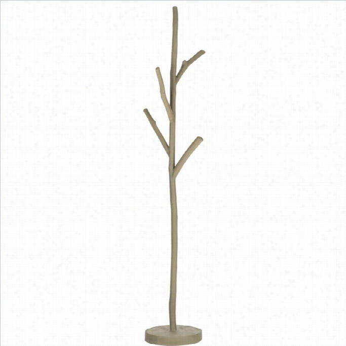 Saafavieh Mulbay Bayur Wood Coat Hanger In Pearl Tauupe