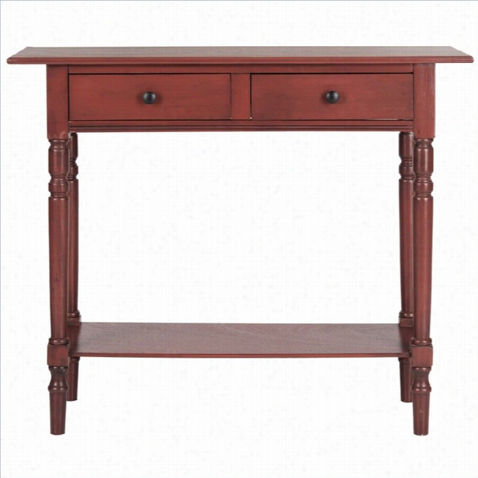 Safavieh Rosemary Pine Wood Console In Red