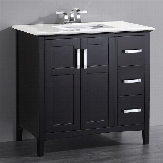 Simpli Home Winston 36 Bath Vanity In Black