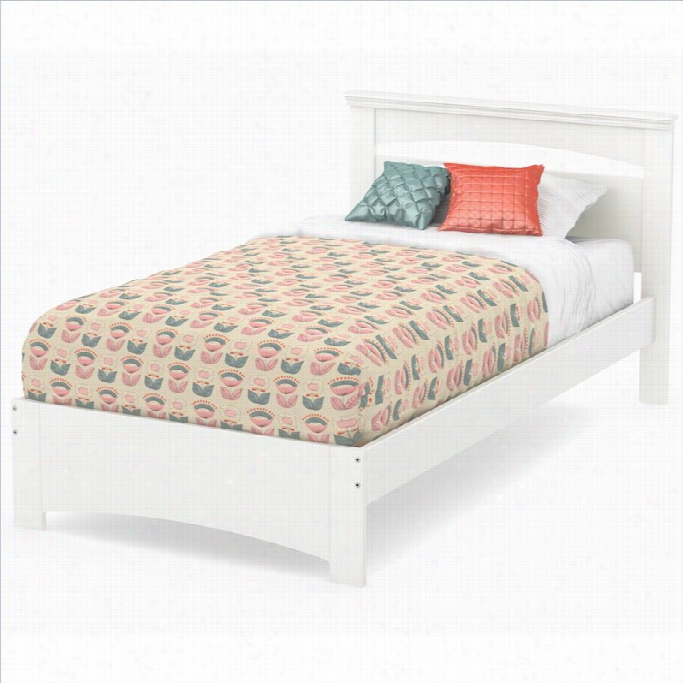 South Shore Libra 3 9' Twin Bed In Pure White